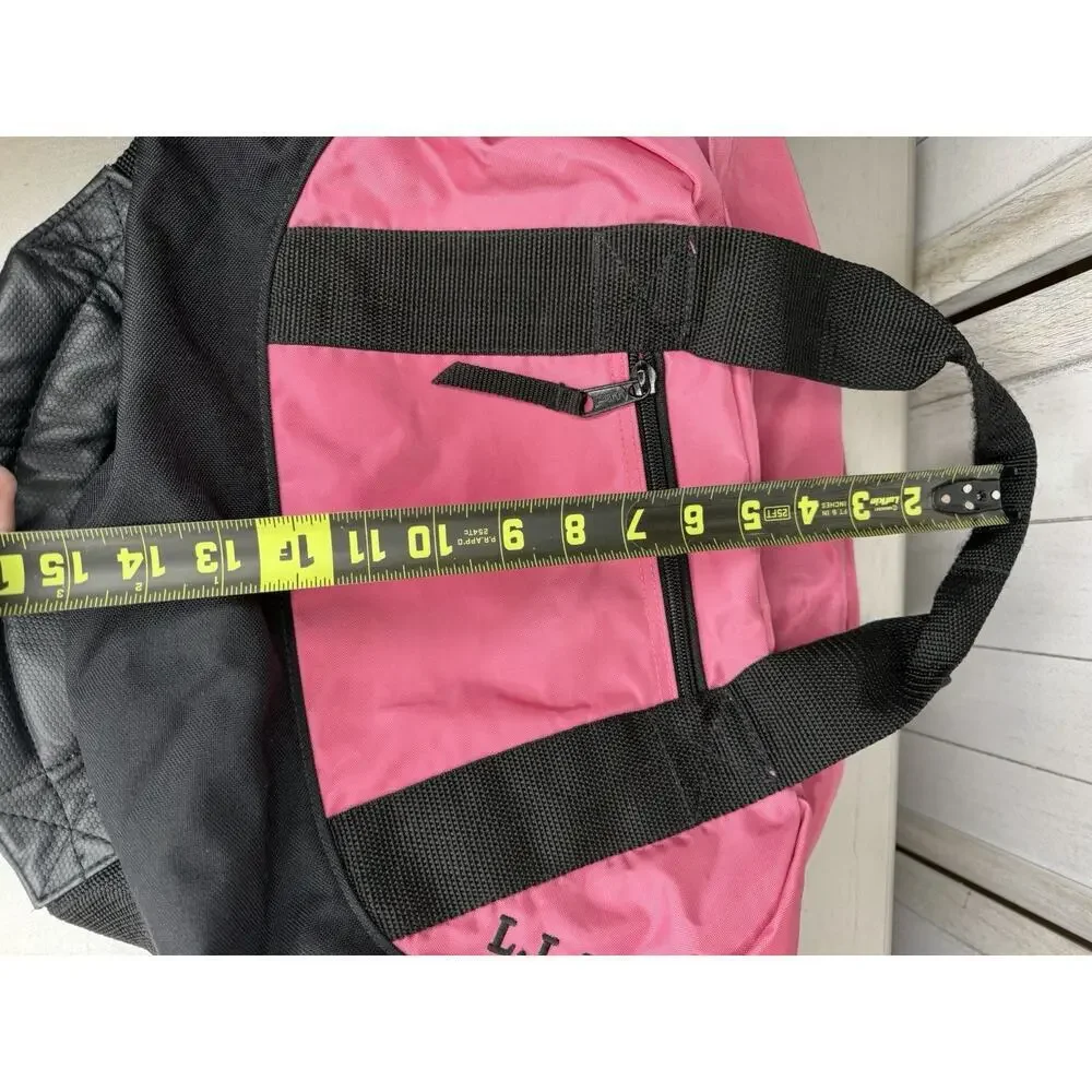 VTG LL Bean Adventure Duffle Bag Pink Medium Shoulder Strap Carry On ‘Tori’ READ